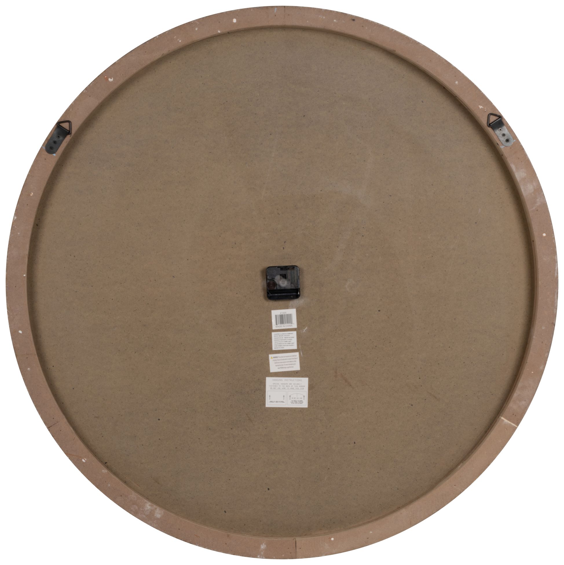 Image 4 Lara Naturally-Distressed 36" x 36" Wooden Round Wall Clock more views