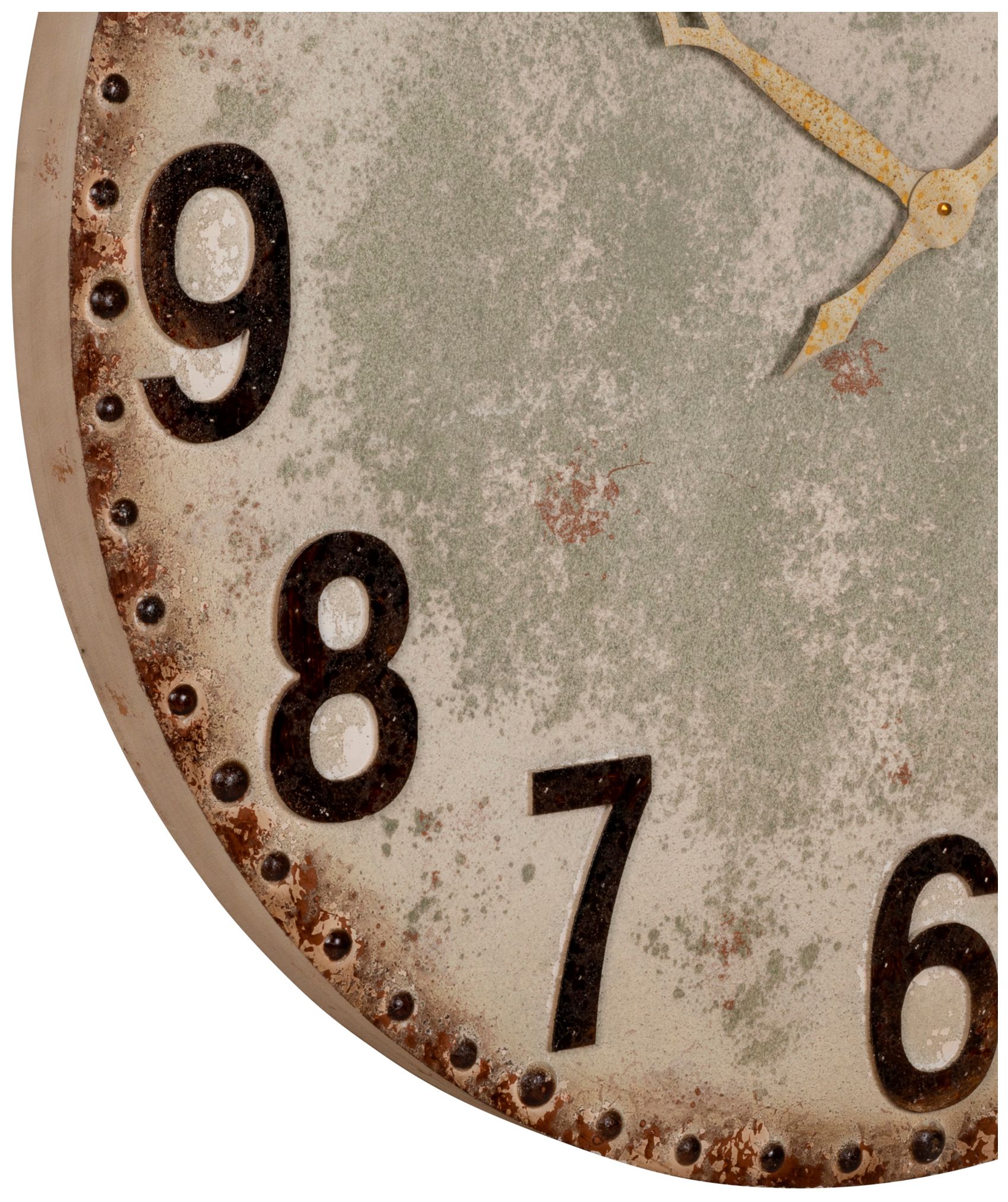 Image 7 Lara Naturally-Distressed 36" x 36" Wooden Round Wall Clock more views