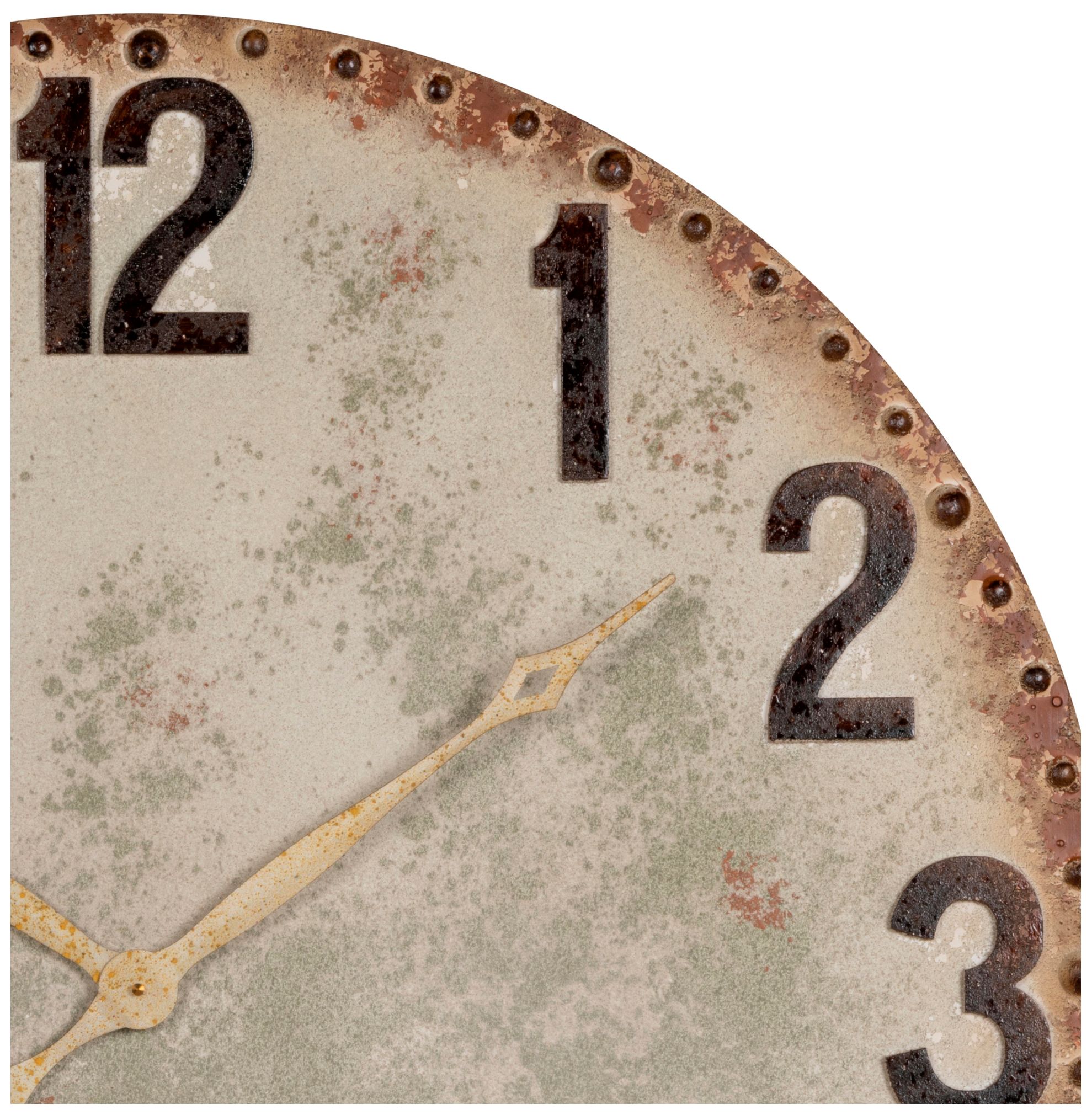 Lara Naturally-Distressed 36" x 36" Wooden Round Wall Clock