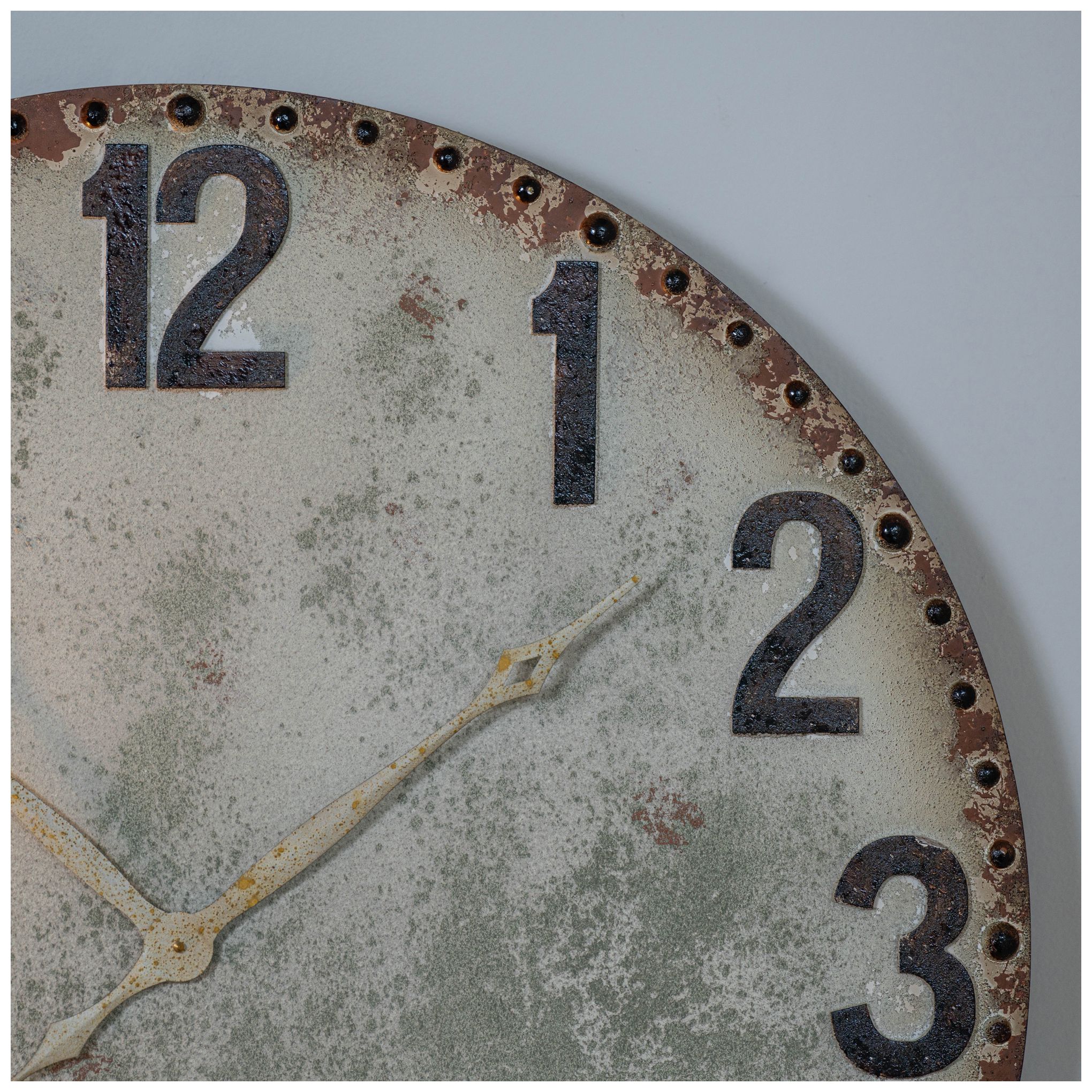 Lara Naturally-Distressed 36" x 36" Wooden Round Wall Clock
