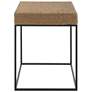 Laramie 18"W Natural Braided Rope Black Iron Accent Table