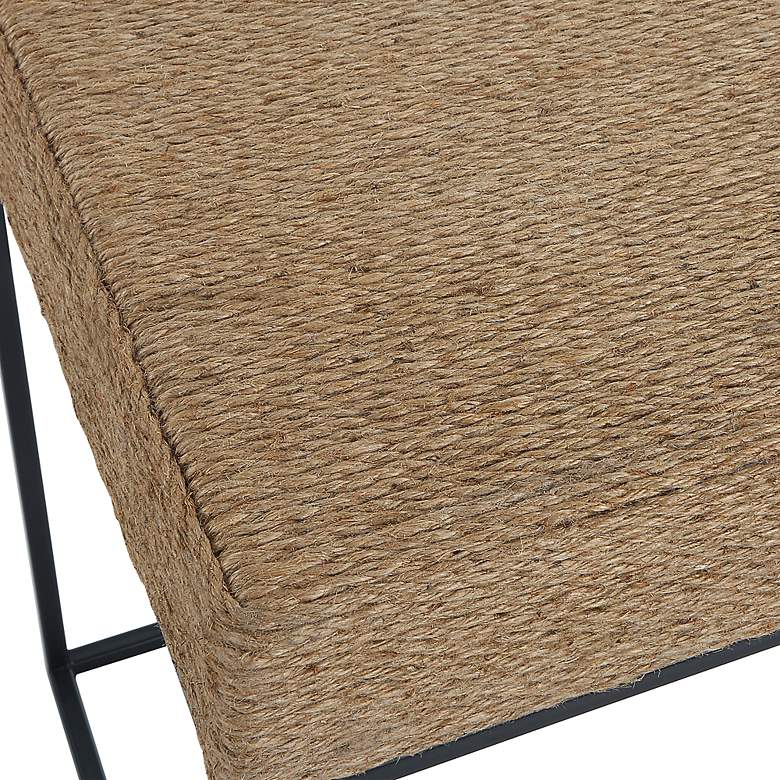 Image 5 Laramie 18"W Natural Braided Rope Black Iron Accent Table more views