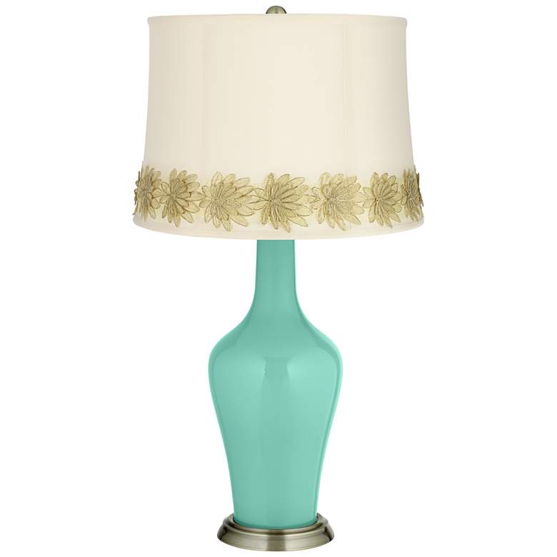 Image 1 Larchmere Anya Table Lamp with Flower Applique Trim