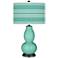 Larchmere Bold Stripe Double Gourd Table Lamp