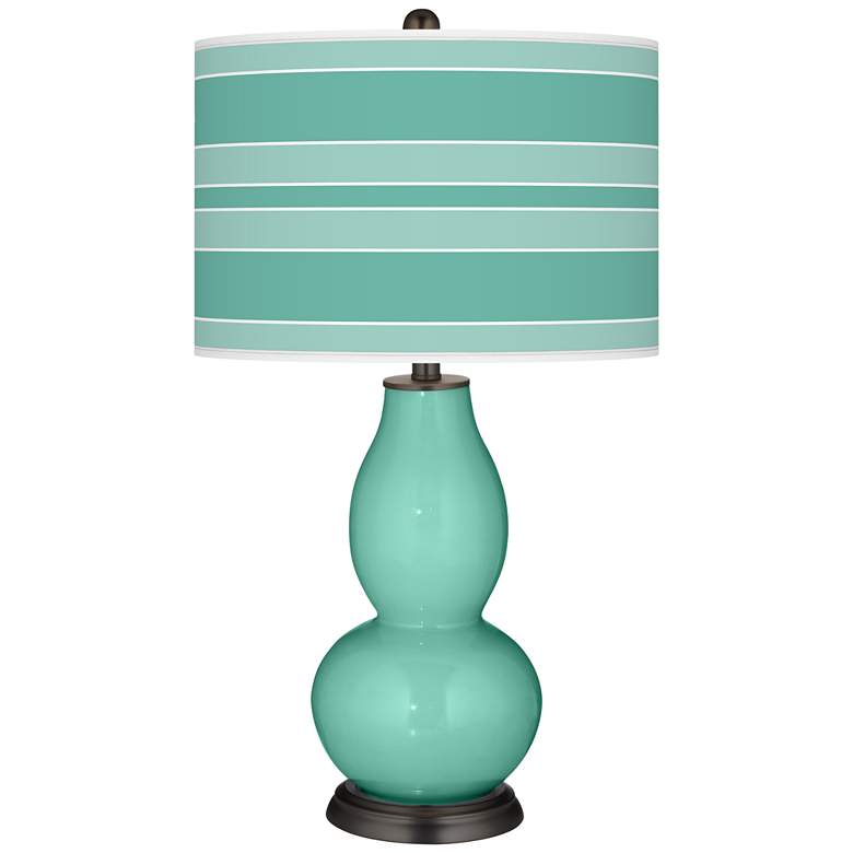 Image 1 Larchmere Bold Stripe Double Gourd Table Lamp