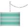 Larchmere Bold Stripe Giclee Glow Plug-In Swag Pendant
