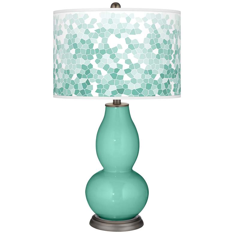 Image 1 Larchmere Mosaic Giclee Double Gourd Table Lamp