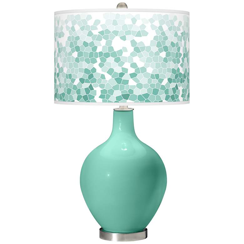 Image 1 Larchmere Mosaic Giclee Ovo Table Lamp