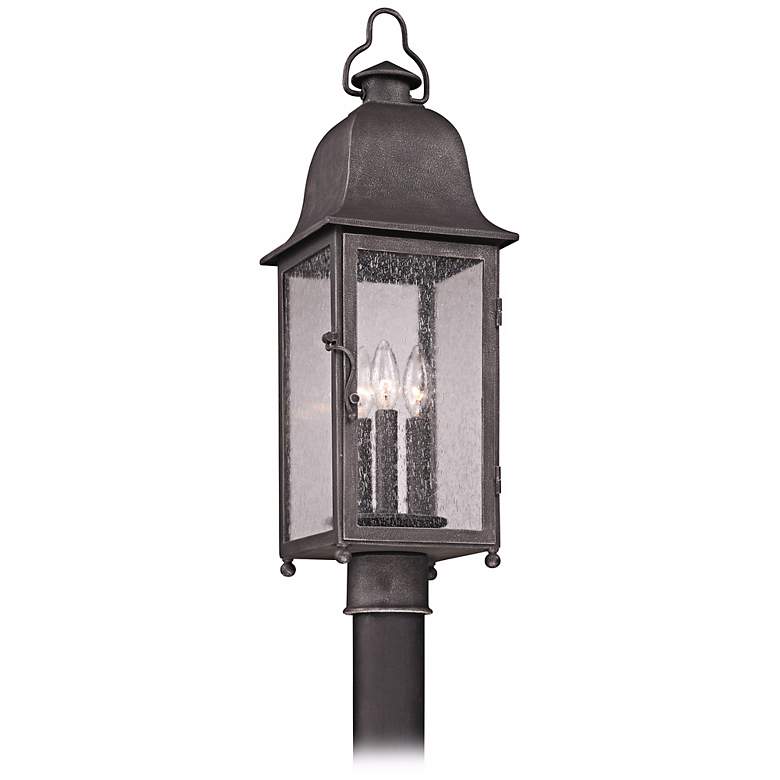Image 1 Larchmont 25 1/4" High Aged Pewter Outdoor Post Light