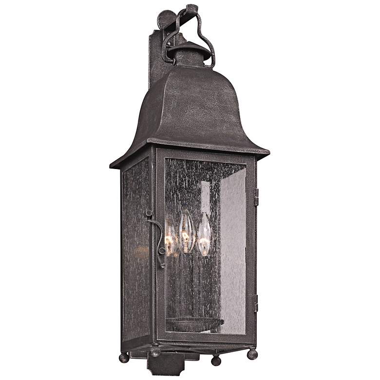 Larchmont 25 inch High Outdoor Aged Pewter Wall Light