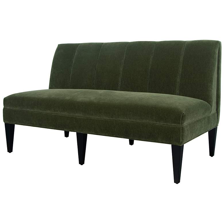 Image 2 Laren 57" Wide Emerald Velvet Banquette more views