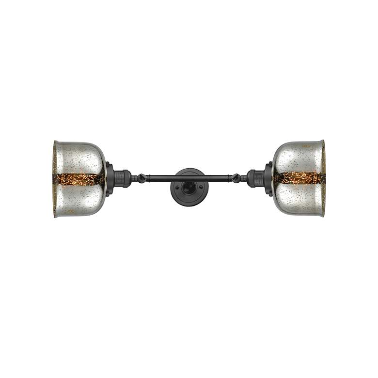 Image 5 Large Bell 18" 2-Light Bronze Tiltable Bath Light w/ Mercury Shade more views