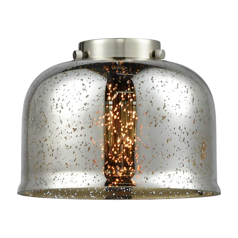Image 7 Large Bell 18" 2-Light Bronze Tiltable Bath Light w/ Mercury Shade more views