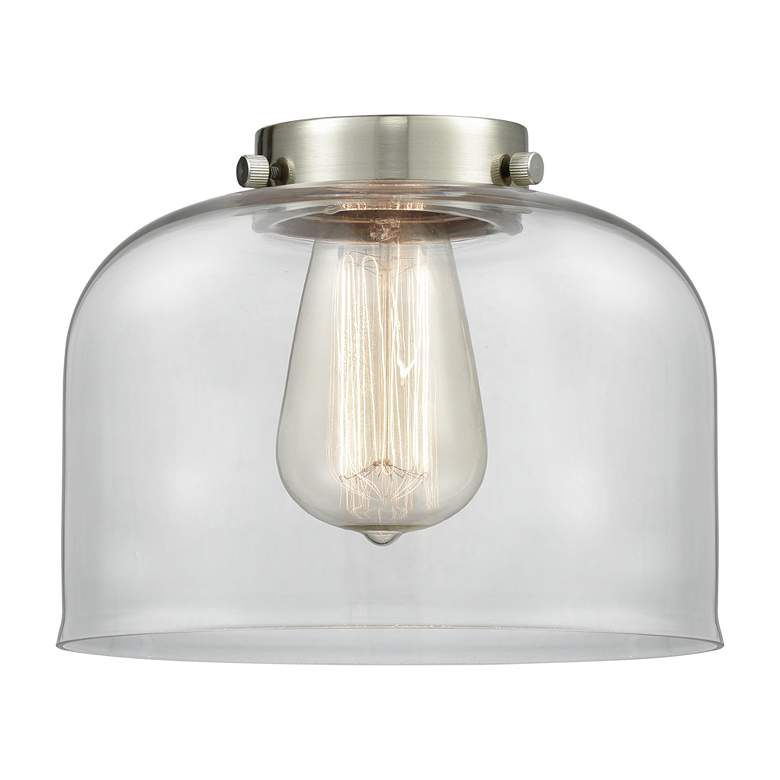 Image 7 Large Bell 19" 2-Light Oil Rubbed Bronze Bath Light w/ Clear Shade more views