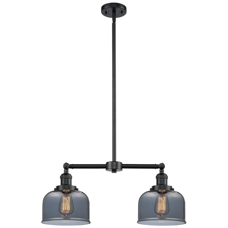 Image 1 Large Bell 21 inch 2-Light Oil Rubbed Bronze Island Light w/ Plated Smoke 