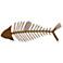 Large Bone Fish 30" Wide Acacia Wood Wall Art