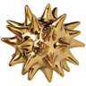 Large Bright Gold 6" High Ceramic Urchin Sculpture