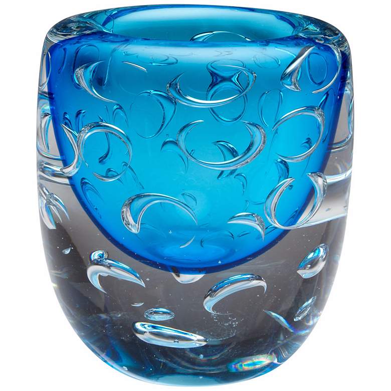 Image 1 Large Bristol Cobalt Blue 5 1/4 inch High Glass Vase