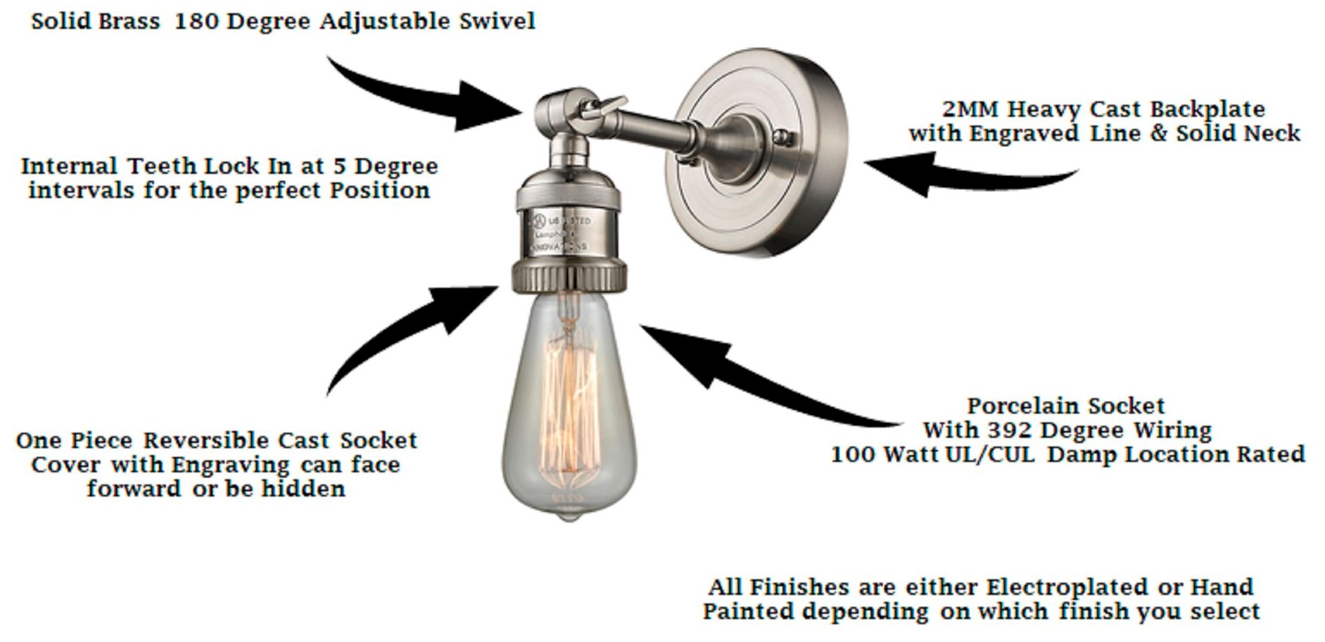 Large Canton 7" Brushed Satin Nickel Sconce w/ Clear Shade