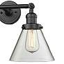 Large Cone 11" High Rubbed Bronze 2-Light Adjustable Wall Sconce