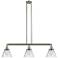 Large Cone 40 1/4" Wide Nickel Kitchen Island Light Pendant