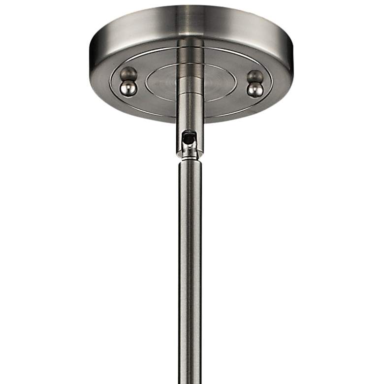 Image 3 Large Cone 8"W Brushed Satin Nickel Swiveling Mini Pendant more views