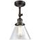 Large Cone 8"W Oil-Rubbed Bronze Adjustable Ceiling Light