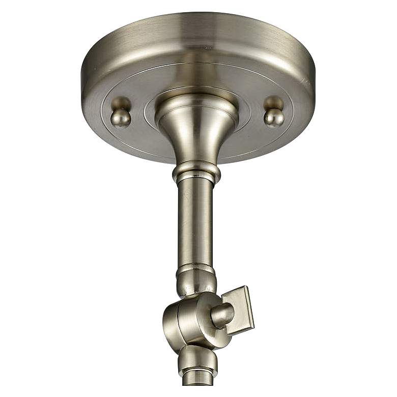 Image 4 Large Cone 8"W Satin Brushed Nickel Adjustable Ceiling Light more views