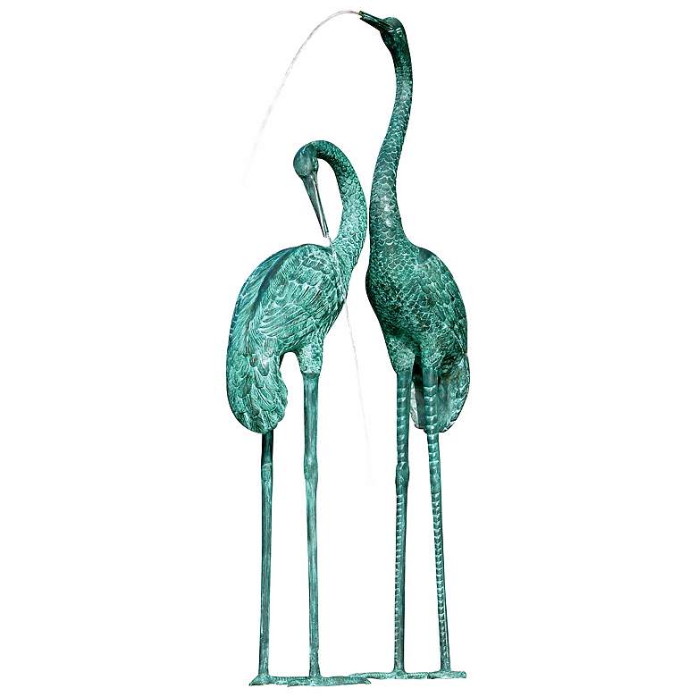 Image 2 Large Cranes 60 inch High Water Spitter Pond Fountain