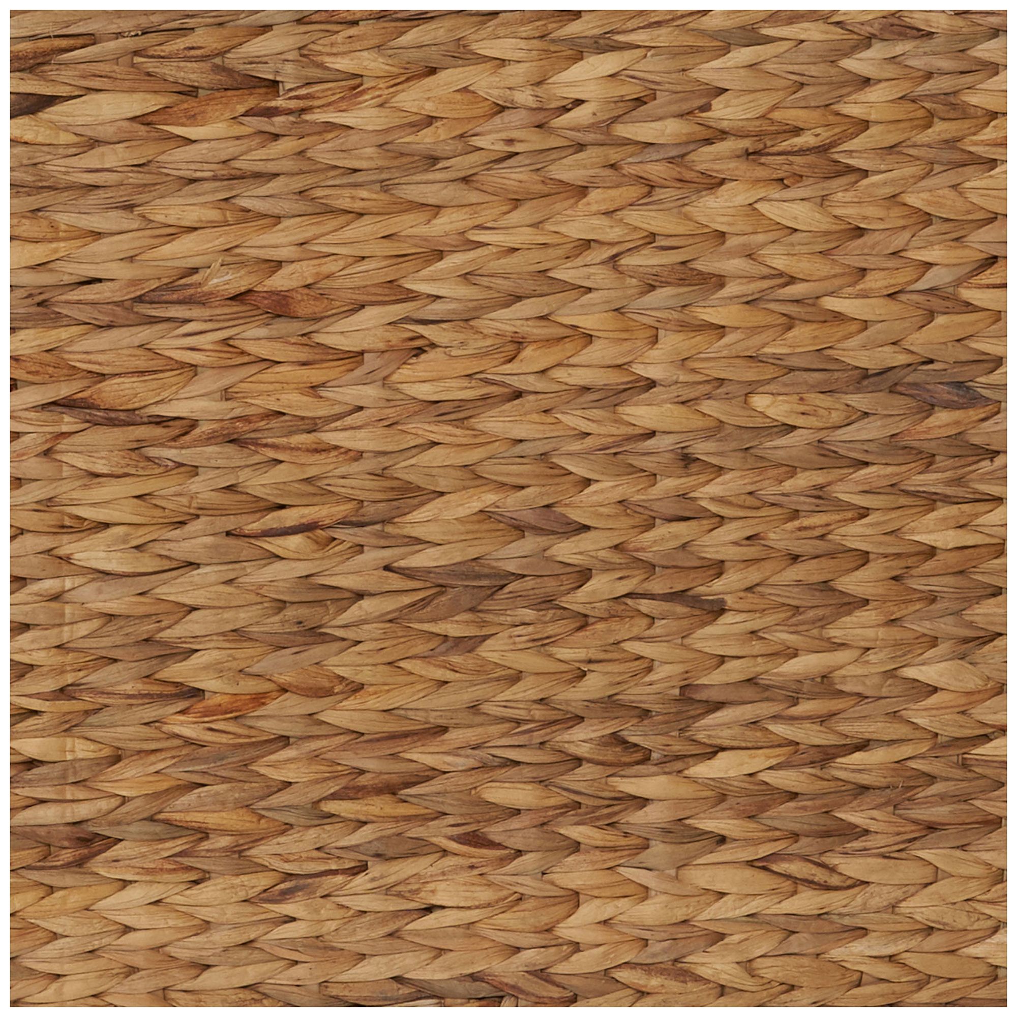 Large Curved Wicker Storage Chest with Liner, Water Hyacinth