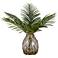 Large Cycas Palm Fronds 32"W Faux Plant in Glass Jug