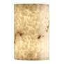 Large Cylinder Faux Alabaster 12 1/2" High Wall Sconce