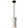 2_Large Cylinder LED Pendant - Bisque - Dark Bronze - Rigid Stem more views