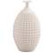 Large Diana Braided And Lattice Matte White Ceramic Vase