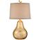 Large Gold Leaf Pear Table Lamp