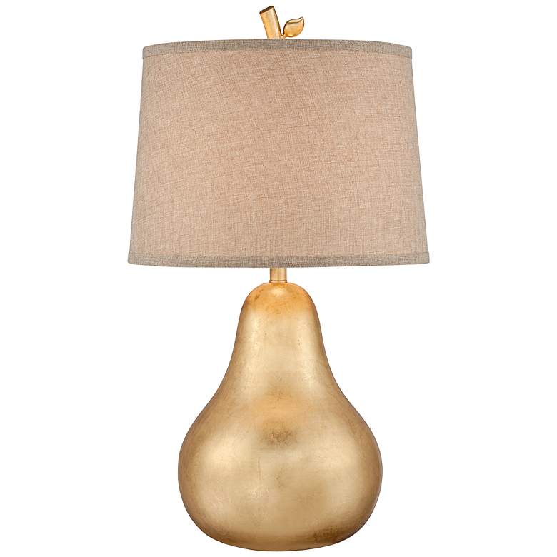 Image 1 Large Gold Leaf Pear Table Lamp