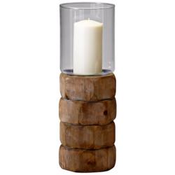 Large Hex Nut Natural Wood Candle Holder