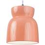 Large Hourglass Gloss Blush LED Pendant