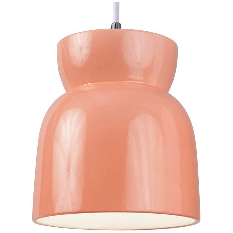 Image 1 Large Hourglass Gloss Blush LED Pendant