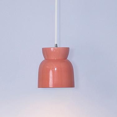Large Hourglass Gloss Blush Pendant