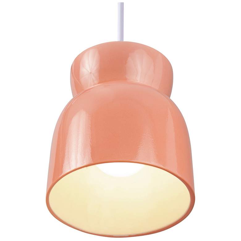 Image 2 Large Hourglass Gloss Blush Pendant more views
