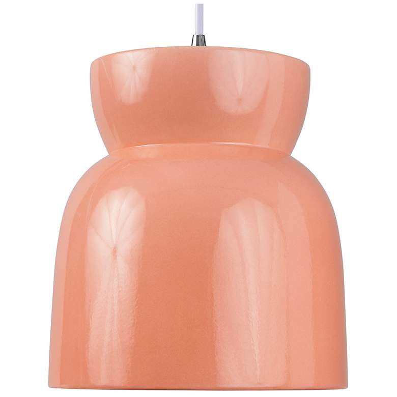 Image 3 Large Hourglass Gloss Blush Pendant more views