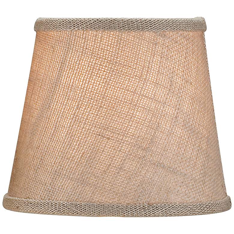 Image 1 Large Putty Linen Empire Lamp Shade 5x7x6 (Clip-On)