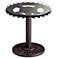 Large Rockford Round Gear Glass-Top Table