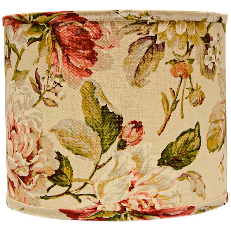Image 1 Large Rose Floral Drum Lamp Shade 12x12x10 (Spider)