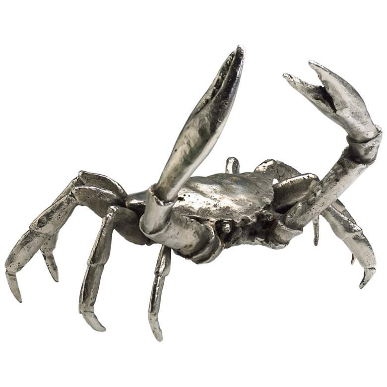 Image 1 Large Silver Leaf Crab Sculpture
