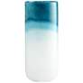Large Turquoise Cloud 13 1/2" High Glass Vase