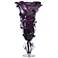 Large Tyrian Purple and Clear Art Glass 19 3/4" High Vase