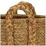7_Large Wicker Storage Floor Basket, Braided Handles, Classic Spiral Design more views