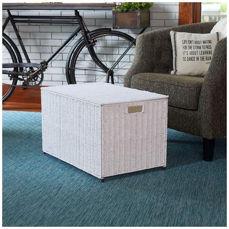 Image 1 Large Woven Sturge Chest, Paper Rope, Arctic White
